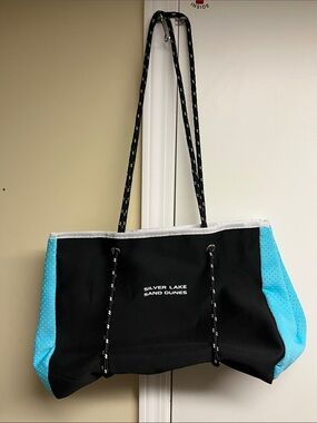 Black & Aqua Tote Bag Silver Lake Sand Dunes, MI